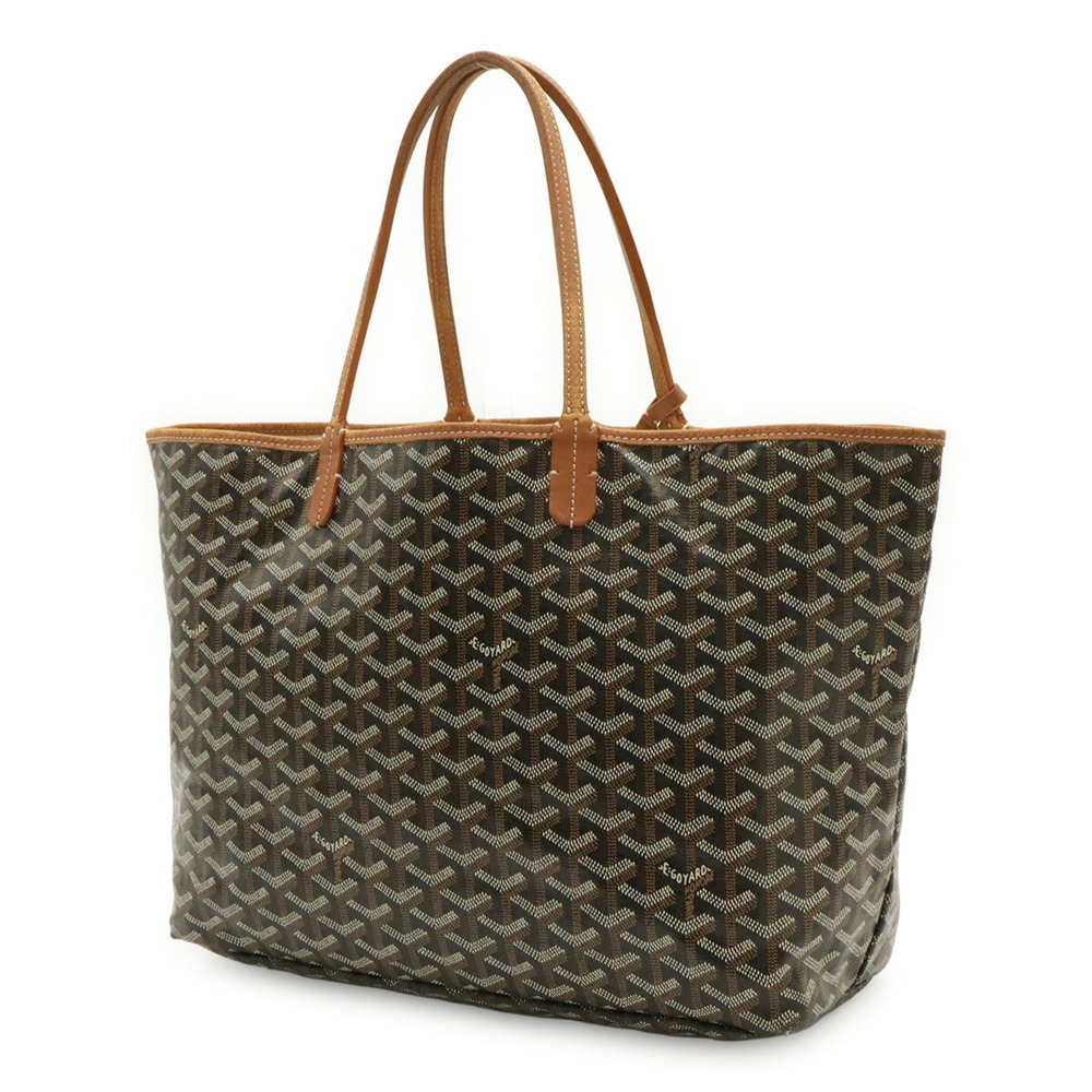 GOYARD Saint Louis PM Tote Bag/Shoulder Bag, Coated Canvas and Leather, Black...